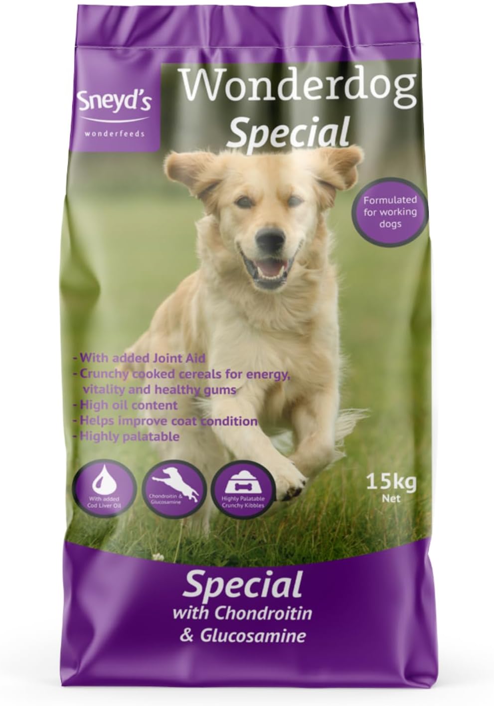 Wonderdog Special Dry Dog Food with Joint Care & Herb Blend | Complete Nutrition for Active & Working Dogs | 15kg