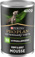 PRO PLAN VETERINARY DIETS HA Hypoallergenic Mousse Wet Dog Food 400g (Pack of 12)