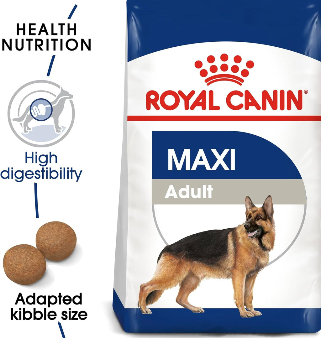 Royal Canin Dog Food -Maxi Adult -Dry Kibble for Large Breed Dogs (26-44KG) - Science Diet - Tailored Nutrition - 15kg