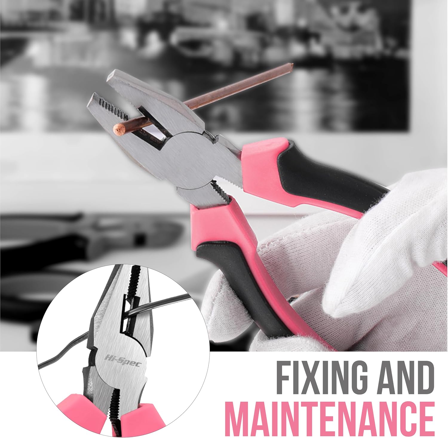 Hi-Spec Pink Small Tool Kit for Home DIY, Repairs & Crafts – 24pc Lady Tool Set with Mini Hammer, Pliers, Screwdriver Set, Hex Keys & Tape Measure in Compact Tool Box Case – Gift for Women