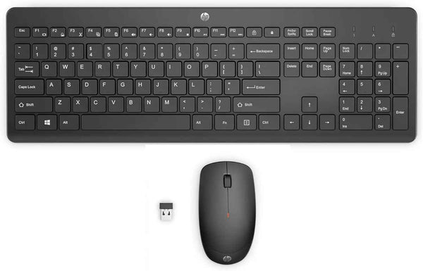 HP Wireless Keyboard and Mouse Combo – Quiet 2.4GHz, 16-Month Battery, Black