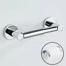 Wall Mounted Toilet Roll Holder Bar Tissue Paper Stand Bathroom Storage Chrome