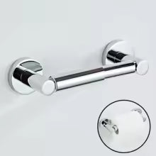 Wall Mounted Toilet Roll Holder Bar Tissue Paper Stand Bathroom Storage Chrome