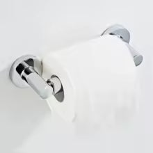 Wall Mounted Toilet Roll Holder Bar Tissue Paper Stand Bathroom Storage Chrome