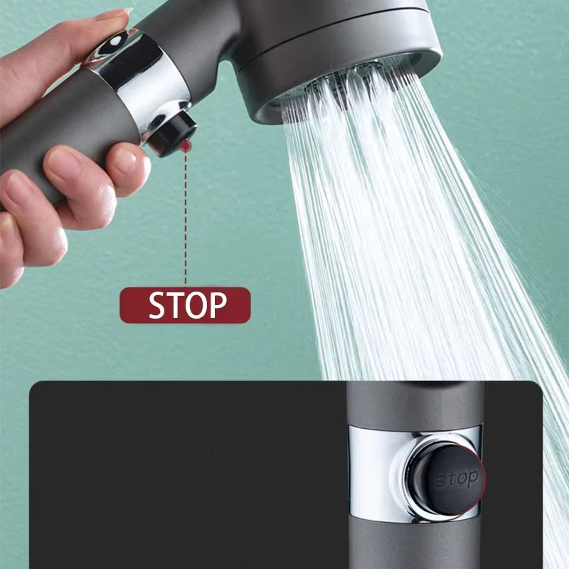 Shower Head For Bathroom 4-in-1 High Pressure Shower Head 3 Mode Function